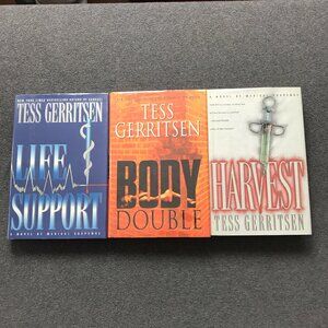 Lot of 3 Tess Gerritsen Life Support + Body Double + Harvest